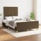 vidaXL Cadru de pat fără saltea, maro &icirc;nchis, 120x200 cm, textil 3125044