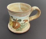 Cana cu maner din ceramica smaltuita frantuzeasca PROVENCE, design cu fructe