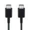 Cablu Date si Incarcare USB-C - USB-C Samsung EP-DA705, 25W, 1m, Negru EP-DA705BBEGWW