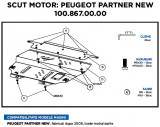 Scut Motor Metalic Citroen. Peugeot New 2008- 44452 100.867.00.00