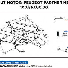 Scut Motor Metalic Citroen. Peugeot New 2008- 44452 100.867.00.00