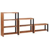 vidaXL Raft pentru cărți 3 pcs Maro 80 x 30 x 110 cm 3321523
