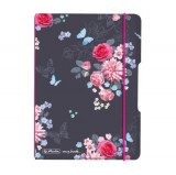 CAIET MY.BOOK FLEX A6 40F PATRATELE LADYLIKE FLOWERS, Herlitz