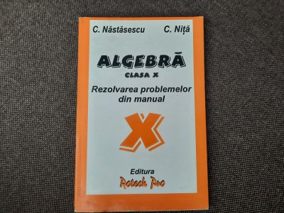 ALGEBRA CLASA A X A REZOLVAREA PROBLEMELOR DIN MANUAL C NASTASESCU C NITA foto