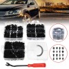 Set 625 Clipsuri Auto Universale cu Extractor, Plastic Negru, Fixare Caroserie, Yato