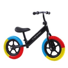 Bicicleta De Echilibru Fara Pedale Pentru Copii Intre 2 si 5 ani Cadru Negru Roti in 3 Culori