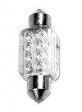 Bec LED 12V - 13x35mm - 8LED Sofit SV85-8 1buc - Alb Garage AutoRide, Lampa