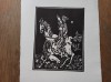 XILOGRAFIE &#039;&#039;FAT FRUMOS&#039;&#039;= AUTOR MIRCIA DUMITRESCU, Scene gen, Cerneala, Abstract