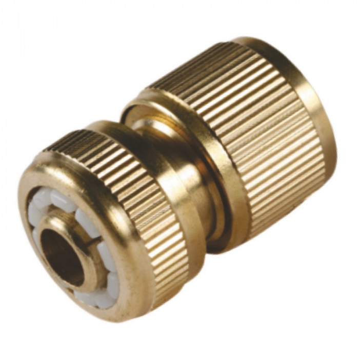 Conector cu opritor din bronz pentru furtun, 1/2&quot;