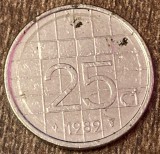 C50 - Moneda foarte veche - Olanda - 25 centi - 1989