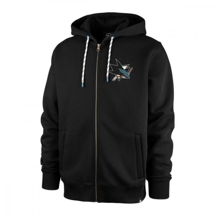 San Jose Sharks hanorac de bărbați cu glugă back check 47 morris full zip hood - S