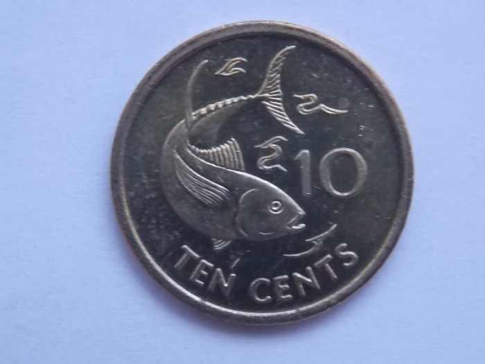 10 CENTS 1990 SEYCHELLES