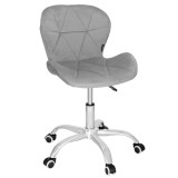 Scaun de birou ergonomic, tapitat cu catifea, 120kg, gri Household NewTrend