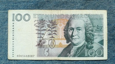 100 Kronor Suedia 1986 - 2000 (2) foto