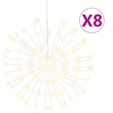 Cumpara ieftin Lumini stelare de Craciun 140 LED-uri, 8 buc., alb cald, 17 cm