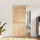 Cumpara ieftin Usa glisanta Natural si Alb 90 x 210 cm Lemn de Pin Solid