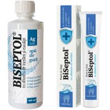Pachet BiSeptol Apa de Gura cu Albastru de Metilen si Eucalipt 480ml + Pasta de Dinti cu Bicarbonat de Sodiu si Argint Ionic 75ml