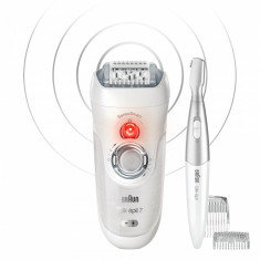 Epilator fara fir Silk-epil Braun Wet &amp;amp;amp; Dry, tehnologie SensoSmart, 7 accesorii incluse foto