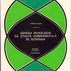 HST C1610 Geneza psihologiei ca știință experimentală în România 1972 Bejat