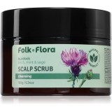 Folk &amp; Flora Burdock exfoliant pentru scalp 180 g