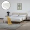 Pat tapitat cu saltea Porvoo 160x200 cm catifea bej [en.casa] HausGarden Leisure
