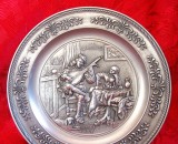 FARFURIE DECORATIVA ZINC DECOR HENDRIK MARTENSZOON SORGH DER LAUTENSPIELER 25 CM