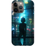 Husa compatibila cu Apple iPhone 14 Plus model Cyberpunk, Silicon, TPU, Viceversa, Transparent, Carcasa
