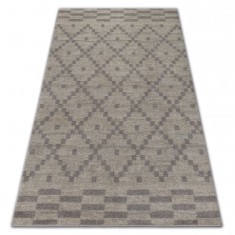 Covor Soft 8047 Ruta Boho crem si maro deschis, 120x170 cm