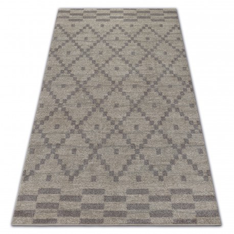Covor Soft 8047 Ruta Boho crem si maro deschis, 120x170 cm