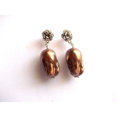 cercei cu perle de Mallorca in stil baroc 47386