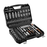 Set tubulare 1/4 si 1/2 NEO Tools, 110 piese, otel CrV, in valiza