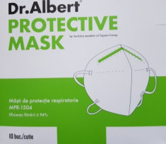 SET 10 MASTI DE PROTECTIE RESPIRATORIE, DE TIP FFP2, 4 STRATURI, Dr. Albert foto