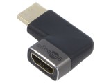Adaptor HDMI 90&deg; HDCP 2.2 Argintiu