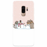 Husa silicon pentru Samsung S9 Plus, Cat And Snowman