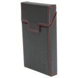 Husa neagra din piele pentru pachet de tigari slim P34 Breckner
