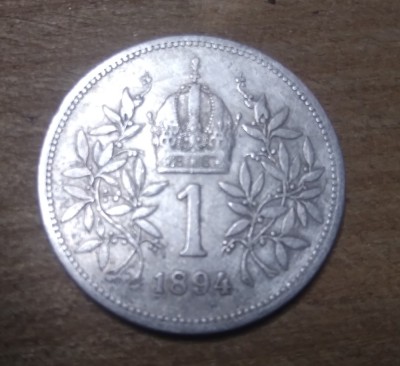 AUT AustroUngaria argint Austria 1 korona 1894 foto