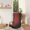 Scaun de podea pivotant, negru și roșu vin, material textil