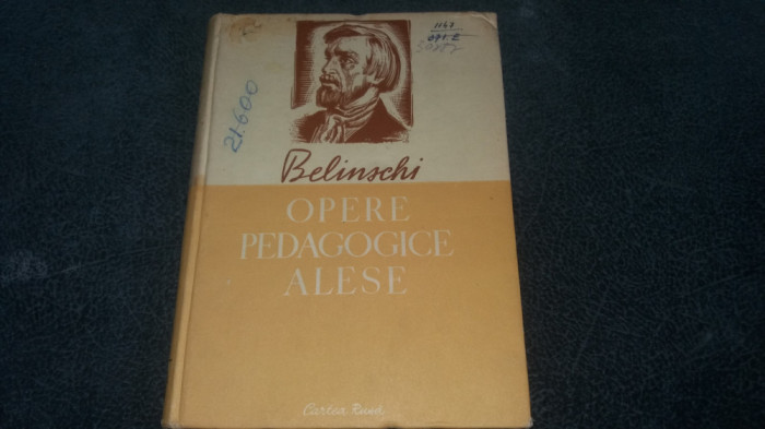 BELINSCHI - OPERE PEDAGOGICE ALESE CARTONATA