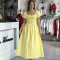 Rochie galbena lunga din bumbac