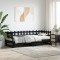 vidaXL Pat de zi extensibil, negru, 2x(80x200) cm, lemn masiv de pin 840387