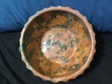 Arta si Traditie - Farfurie / Blid / Strachina / Castron din zona aradului ceramica a doua jumatate a sec XX / Arad !