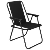 Scaun de plaja Sersimo, pliabil, 100kg, 52x73cm, negru Household NewTrend