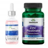 Minoxidil iiSolutions 5%, 1 Luna Aplicare, Zinc Picolinate, 22mg, Swanson, 60 caps, 1 lună administrare, Tratament Pentru Barba/Scalp