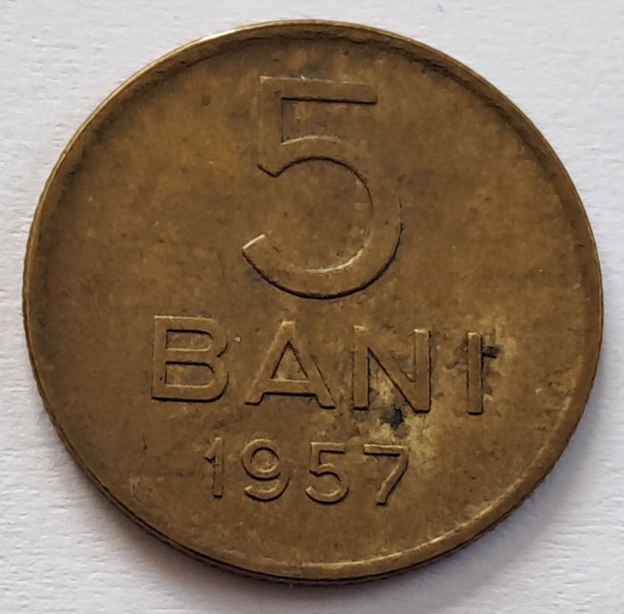 Romania, 5 Bani 1957