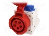Conector alimentare AC, IEC 60309, IP44, 16A, 400V AC, 5 pini, PAWBOL - B.1942