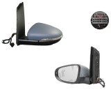 Oglinda exterioara Volkswagen Touran (1t3), 07.2010-08.2015, Dreapta, reglare electrica; grunduit; incalzita; geam convex; cromat; 6 pini; cu semnali