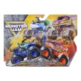 MONSTER JAM SET 2 MASINUTE METALICE JURASSIC ATTACK SI VELOCIRAPTOR SCARA 1 LA 64