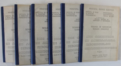 NOI ORIENTARI IN AMENAJAREA RESURSELOR HIDROENERGETICE , SESIUNE DE COMUNICARI , 6 VOLUME , 1982 foto