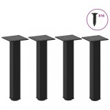 VidaXL Picioare pentru măsuță de cafea, 4 buc., negru, 30-32 cm, oțel