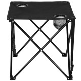 Masa plianta camping sau pescuit, cu 2 suporturi pahar, 46x46x45 cm, negru Household NewTrend